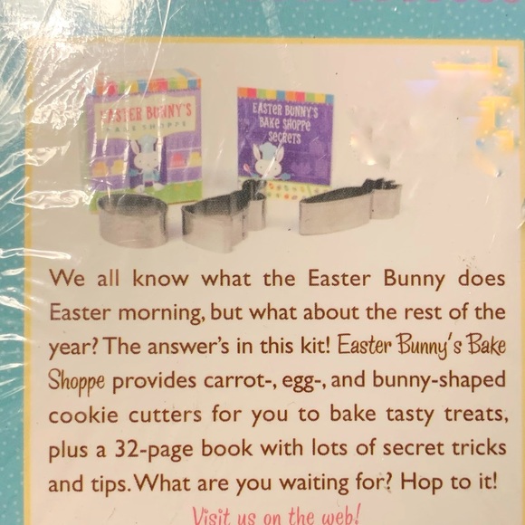 EASTER BUNNY’S Bake Shoppe Set of 3 Cookie Cutters Bunny, Carrot, and Easter Egg - Picture 4 of 4